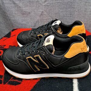Size 8 Men New Balance 574 - Black Running Shoes Sneakers ML574BPA